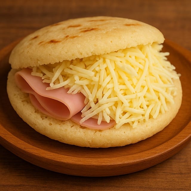 Ham & Cheese Arepas.
