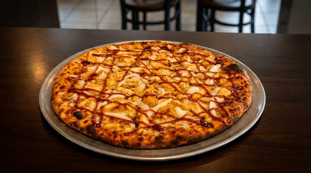 BBQ Chicken Pizza.