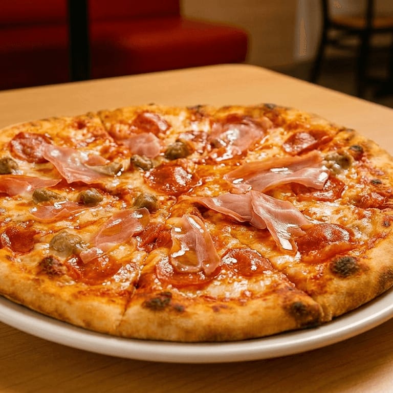 Indulge in Our Meat Pizza