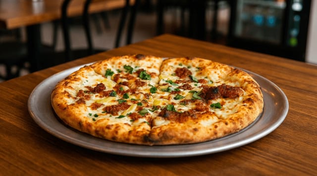 White Gourmet Pizza.